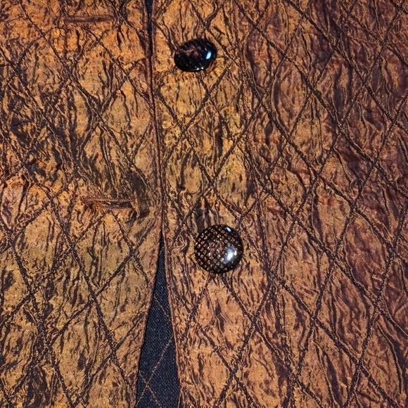 Coldwater Creek size large dark bronze quilted button down jacket - Picture 8 of 9